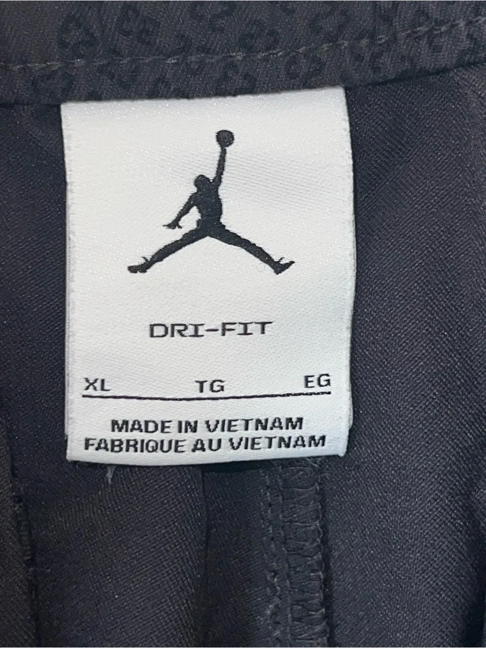 Nike Air Jordan Dri-Fit Golf Shorts Diamond Print Black Size XL